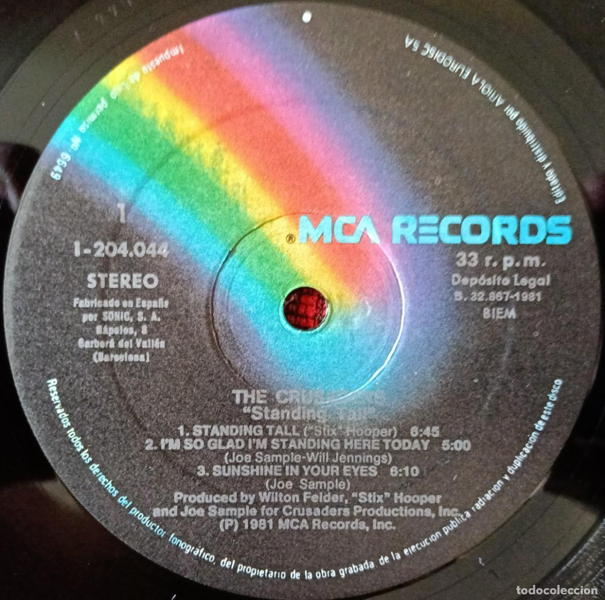 Discos de vinilo: CRUSADERS ** Standing Tall ** VINILO LP 1981 - Foto 3