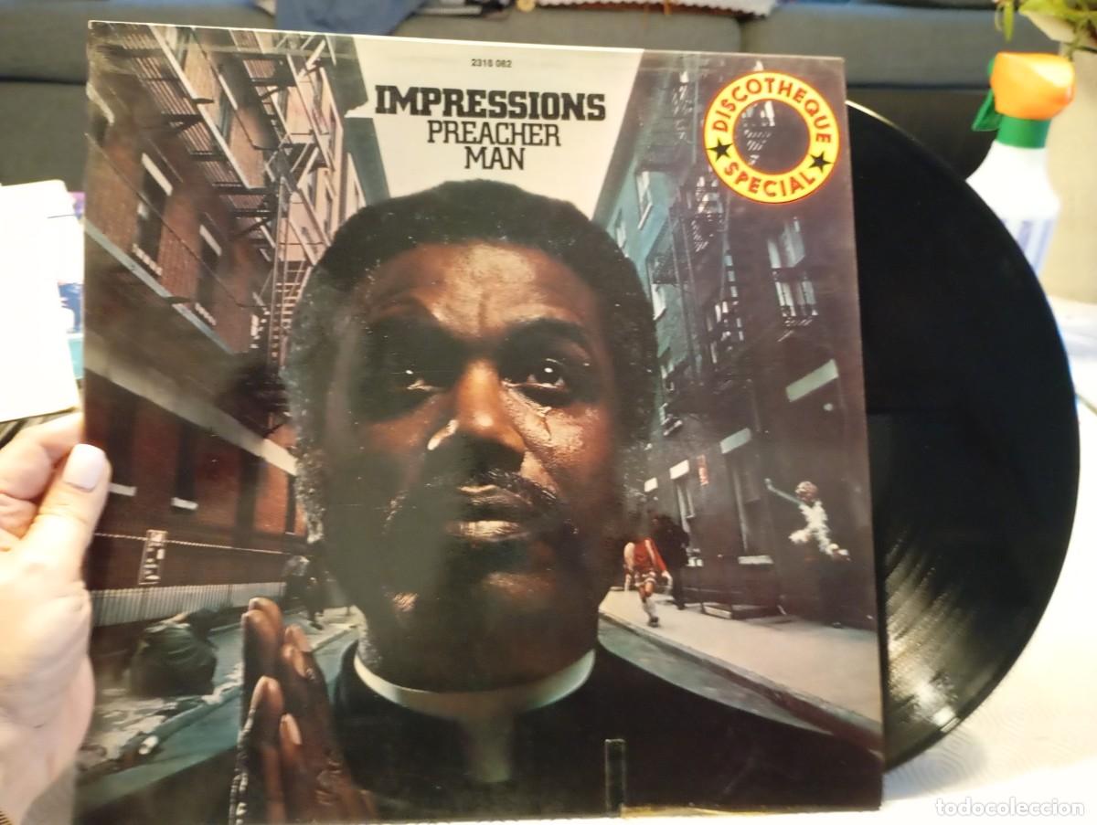Discos de vinilo: Vinilo The Impressions &ndash; Preacher Man (Ed. Espa&ntilde;ola 1973) Soul/Funk