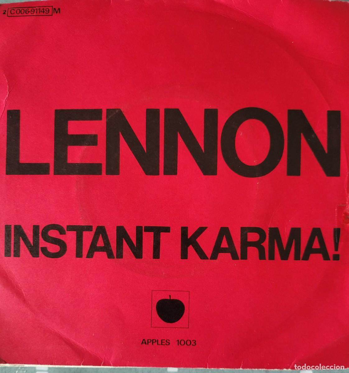 Discos de vinilo: John Lennon & Yoko Ono single sello Apple editado en Francia...