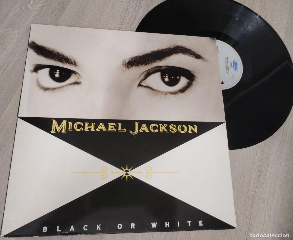 Discos de vinilo: MICHAEL JACKSON - BLACK OR WHITE .. MAXISINGLE DE 1991 - EPIC -..1&ordf; EDICION ESPA&Ntilde;OLA - BUEN ESTADO