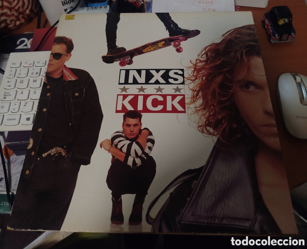 Discos de vinilo: INXS - Kick. Portada abierta. Contiene encate
