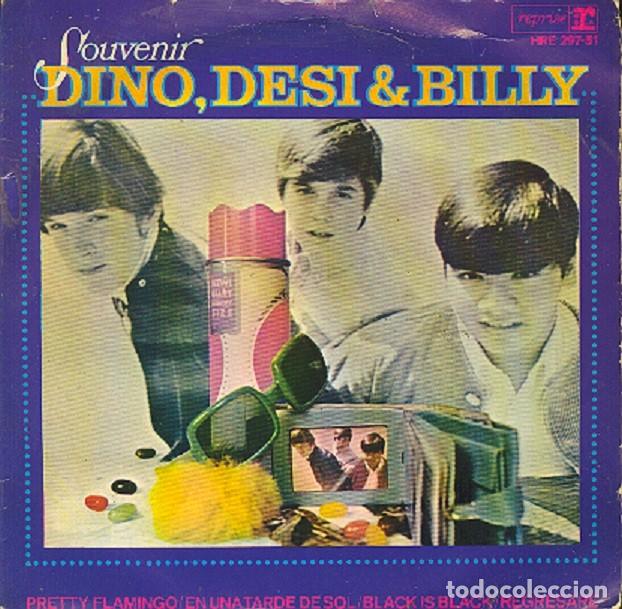 Discos de vinilo: Dino, Desi y Billy &ndash; Pretty Flamingo; Sunny afternoon; Black is black + 1 &ndash; HISPAVOX 297-51 &ndash; 1966