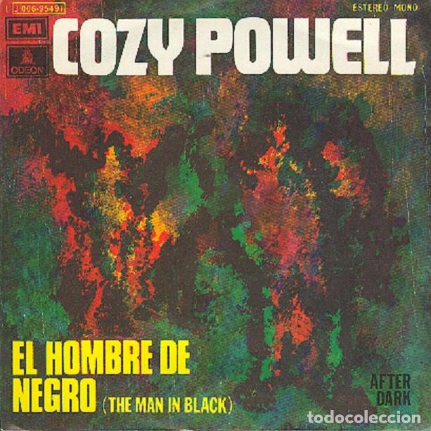 Discos de vinilo: Cozy Powell &ndash; El hombre de negro; After dark &ndash; ODEON 95.491 &ndash; 1974