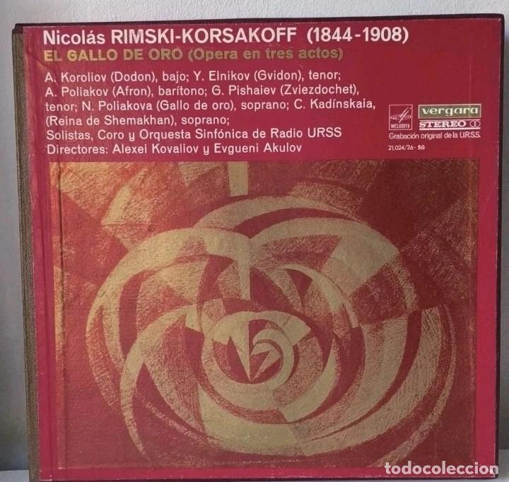 Discos de vinilo: Nicol&aacute;s Rimski Korsakoff El Gallo De Oro Opera En Tres Actos Vinilox3
