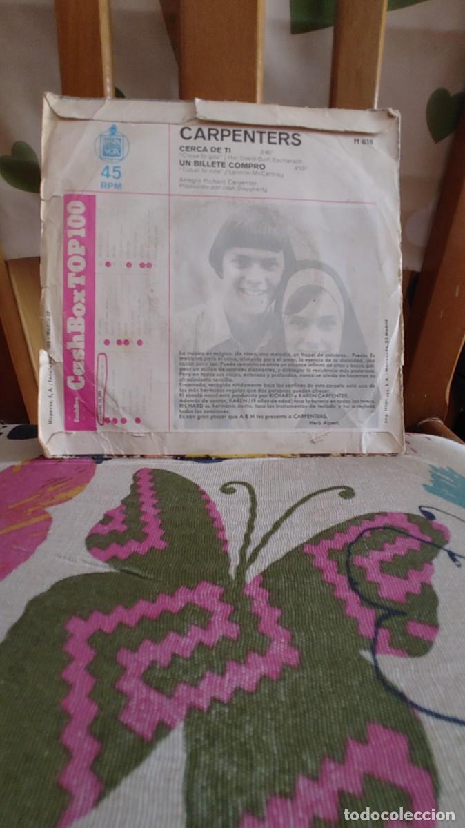 Discos de vinilo: CARPENTERS-SINGLE CERCA DE TI - Foto 2