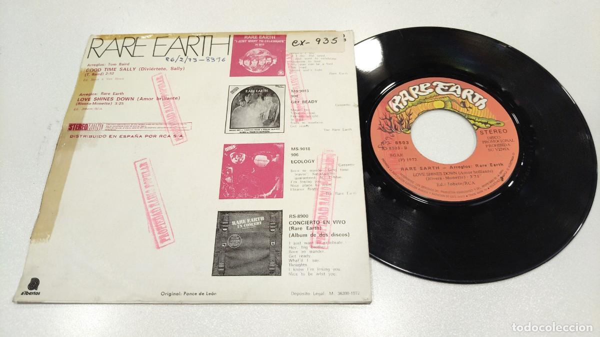 Discos de vinilo: SCO129- RARE EARTH GOOD TIME SALLY - 7&rdquo; - Foto 2