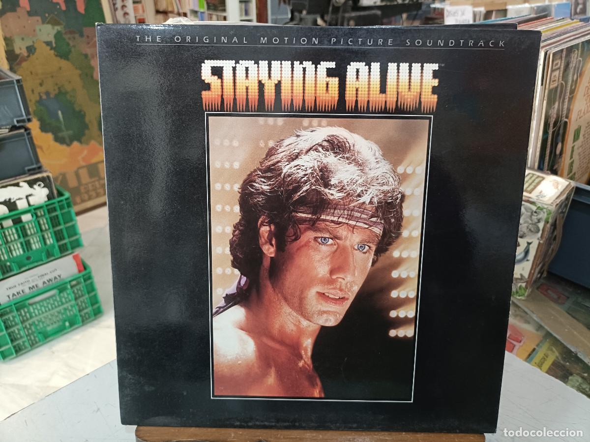 Discos de vinilo: Staying Alive - The Original Motion Picture Soundtrack - LP. sello RSO 1983