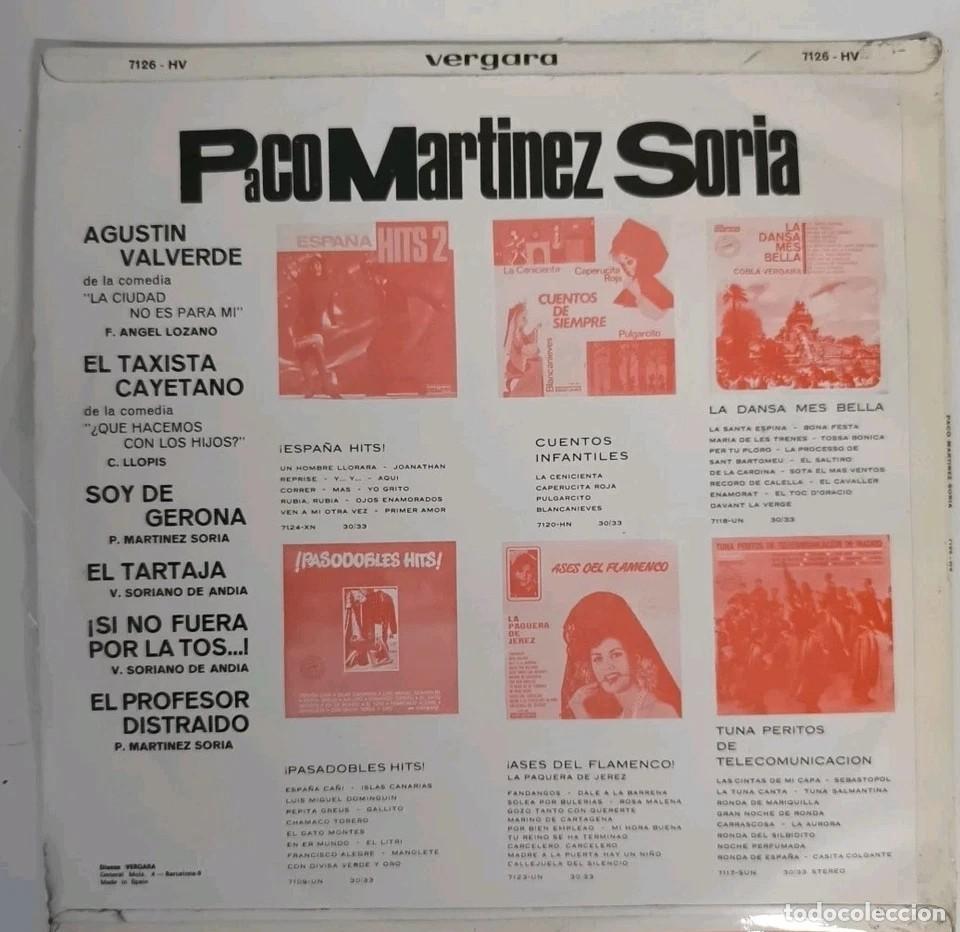 Discos de vinilo: Paco Mart&iacute;nez Soria Vinilo 12&rdquo;1966 - Foto 3