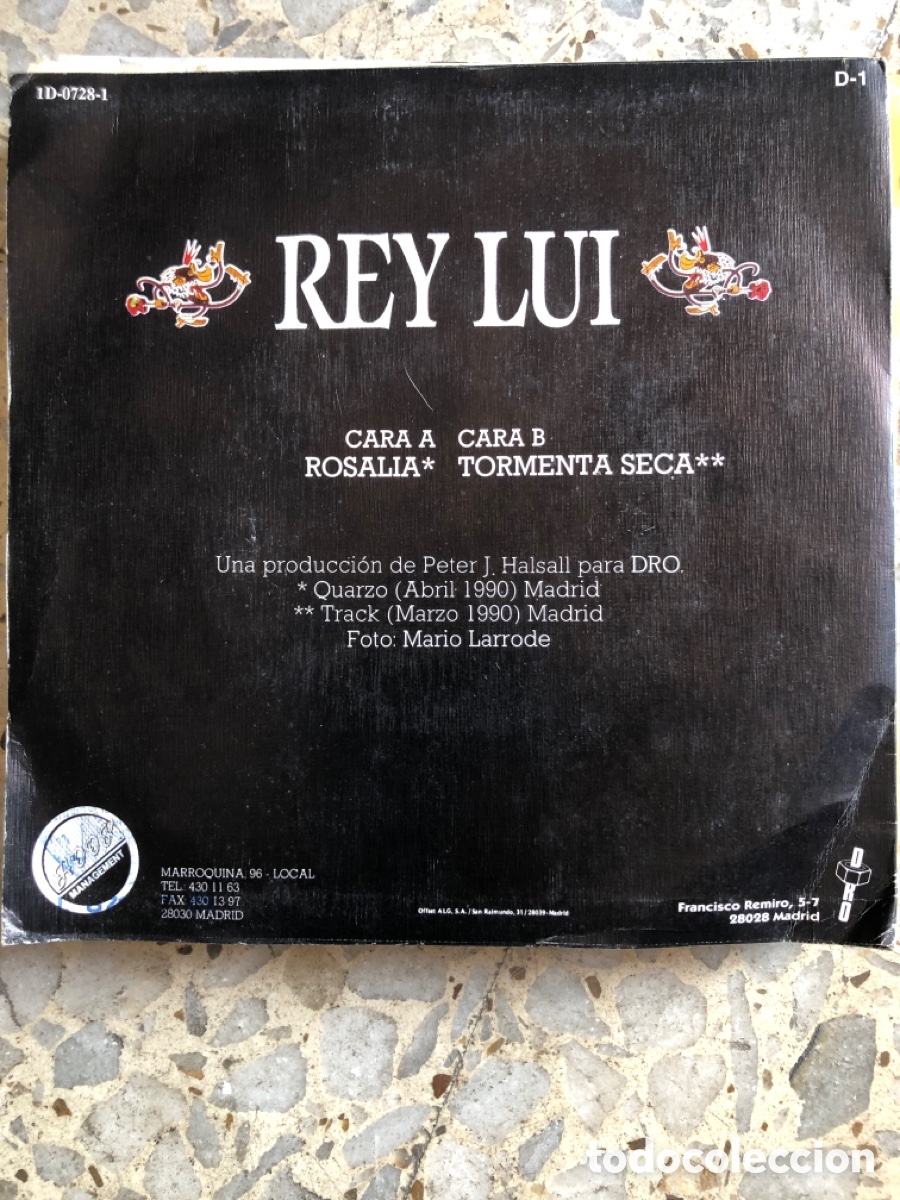 Discos de vinilo: SGL REY LUI ROSALIA 1990 - Foto 2