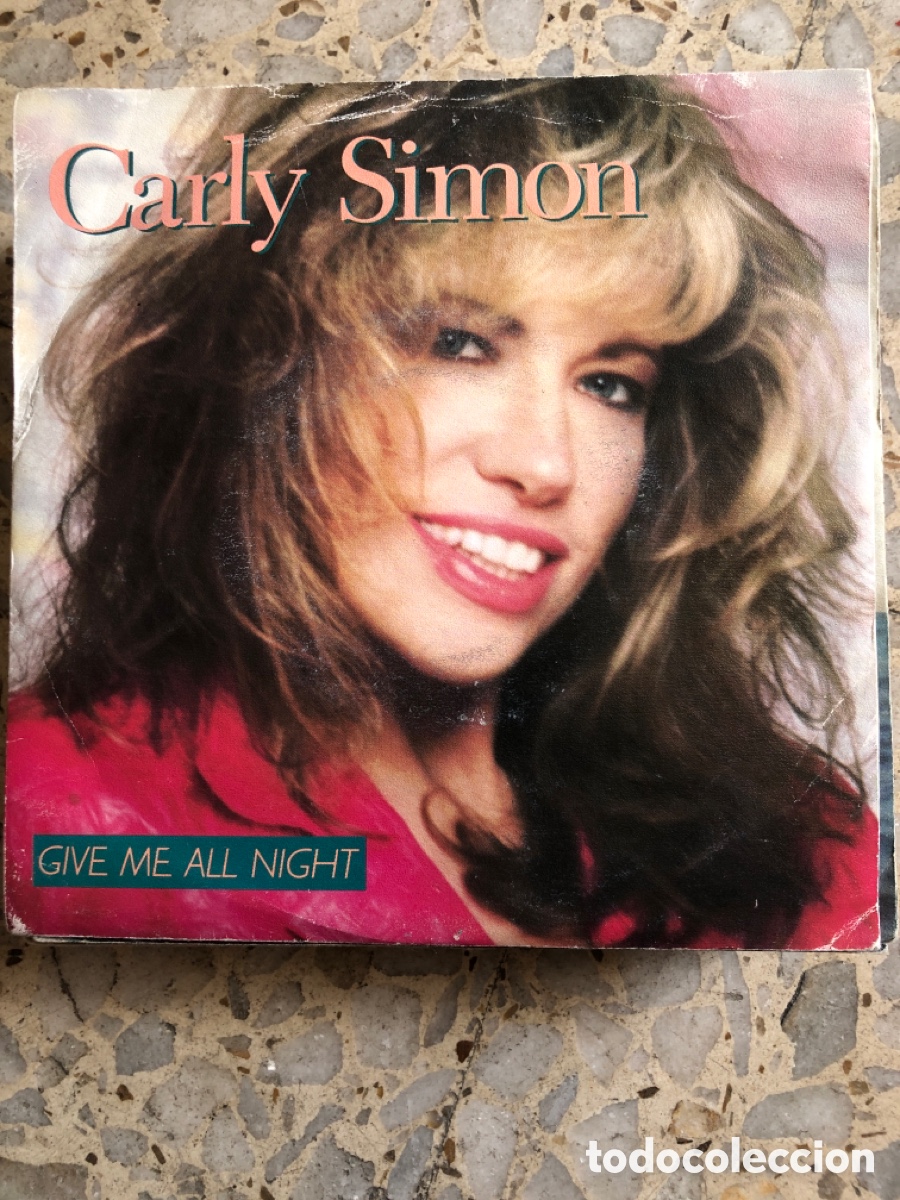 Discos de vinilo: SGL CARLY SIMON GIVE ME ALL NIGHT 1987 PROMO