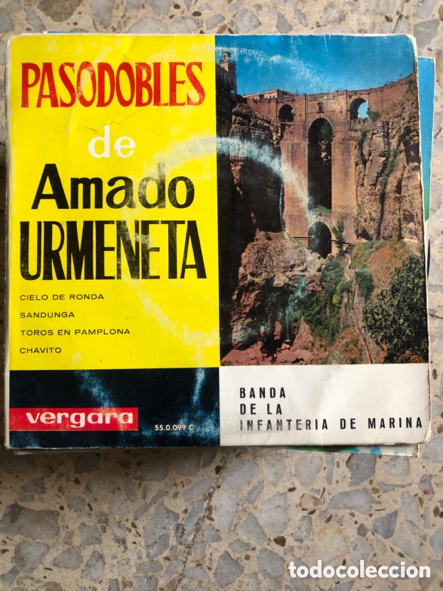 Discos de vinilo: EP AMADO URMENETA PASODOBLES CIELO DE RONDA 1963
