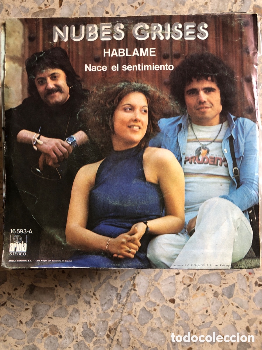 Discos de vinilo: SGL NUBES GRISES HABLAME 1976 - Foto 2