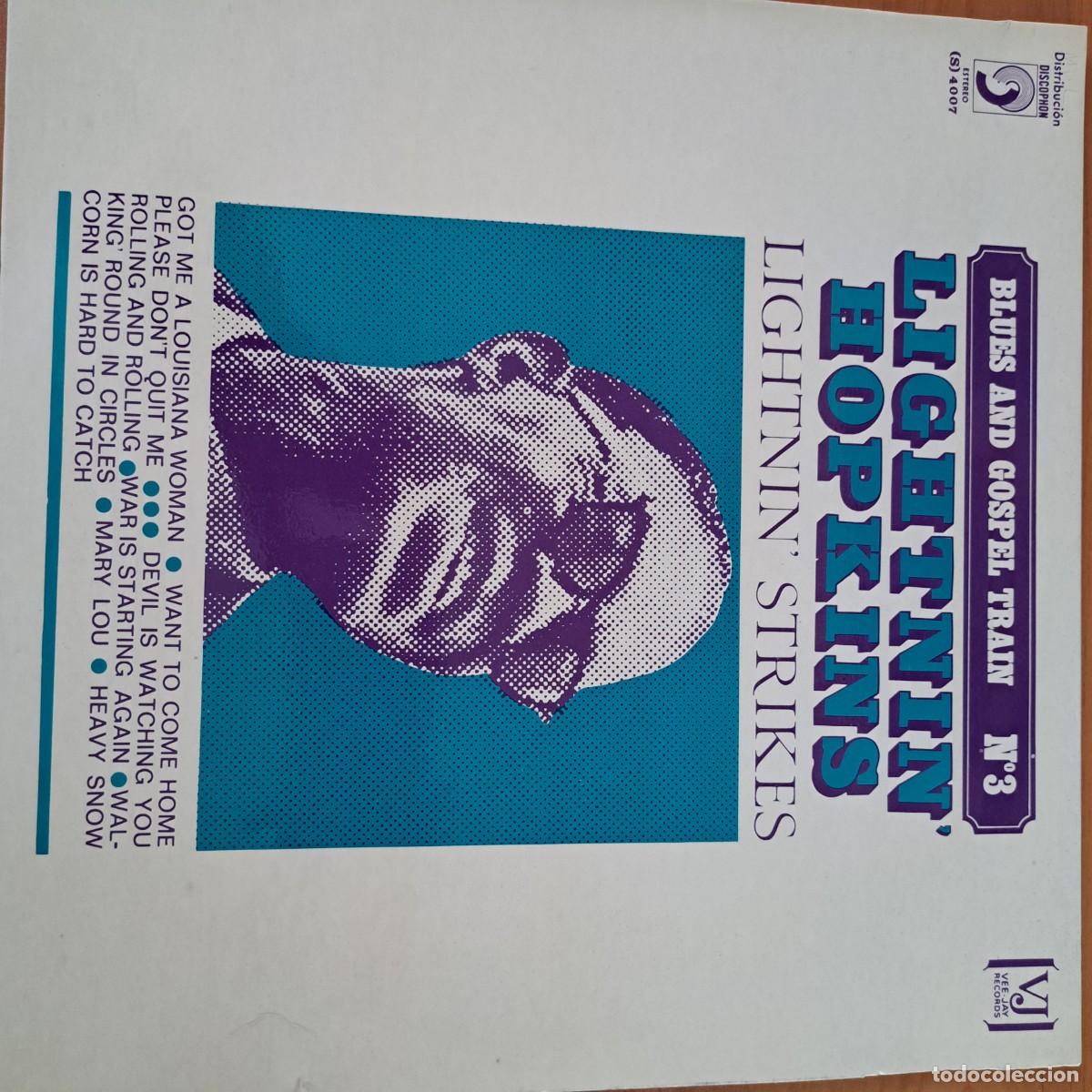 Discos de vinilo: LP v&iacute;nilo de Lightnin Kopking con el t&iacute;tulo &rdquo;Lightnin&acute;Strikes. Sello Vee-Jay.1969. En buen estado