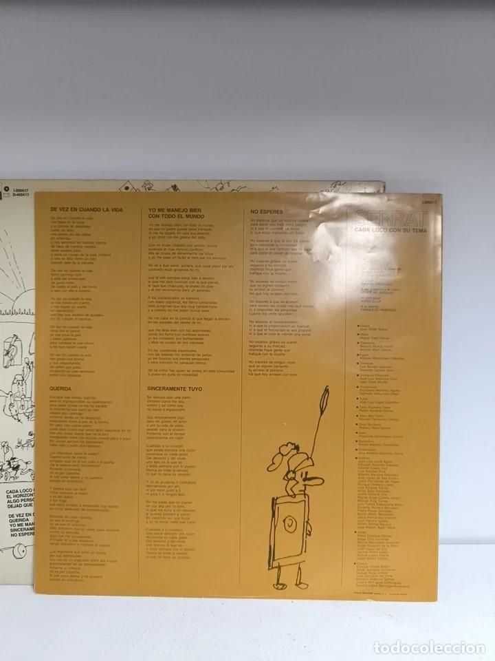 Discos de vinilo: Vinilo 12&rdquo; Serrat Cada Loco Con Su Tema 1983 - Foto 4