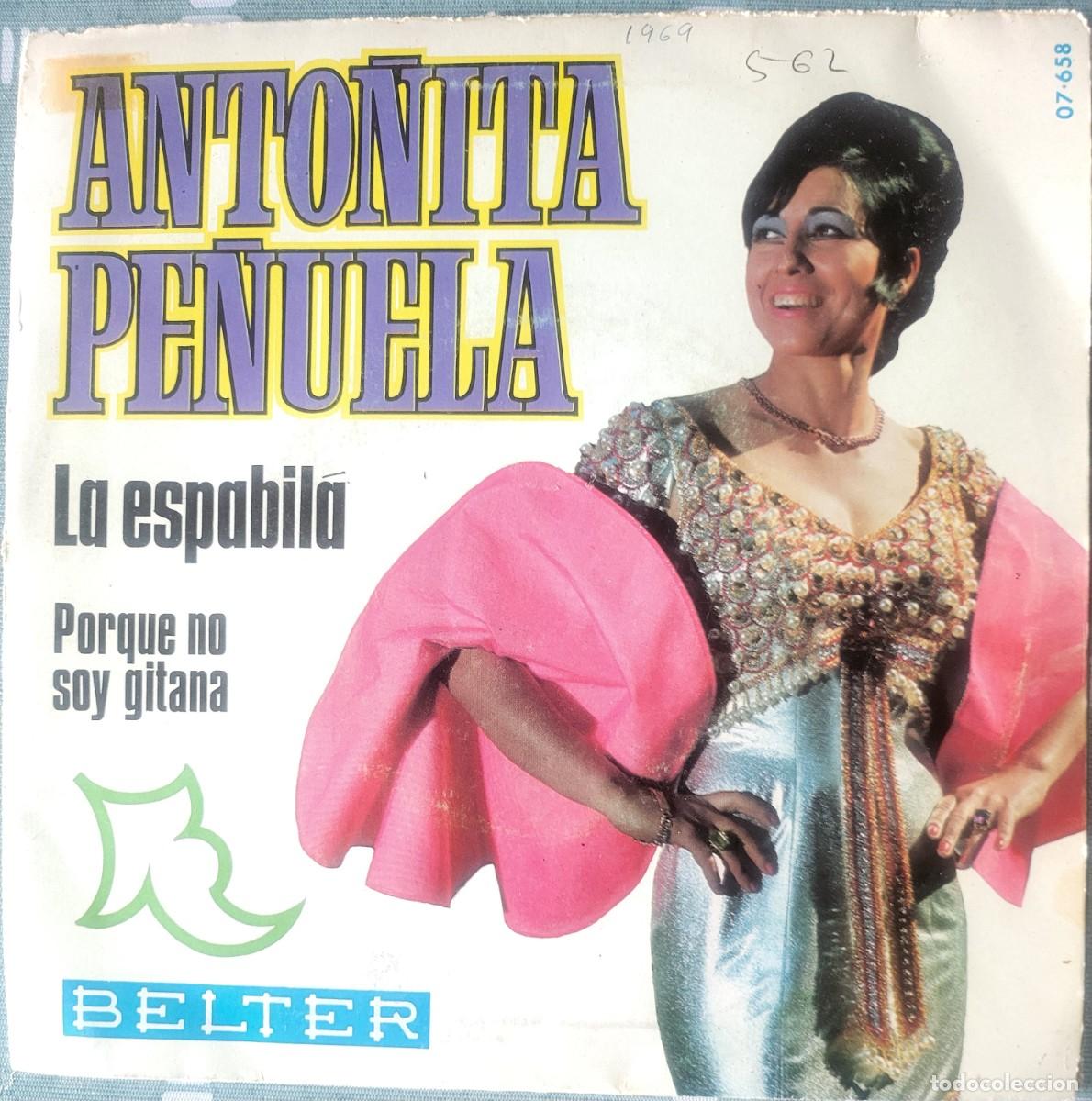 Discos de vinilo: Anto&ntilde;ita Pe&ntilde;uela single sello Belter editado en Espa&ntilde;a a&ntilde;o 1969...