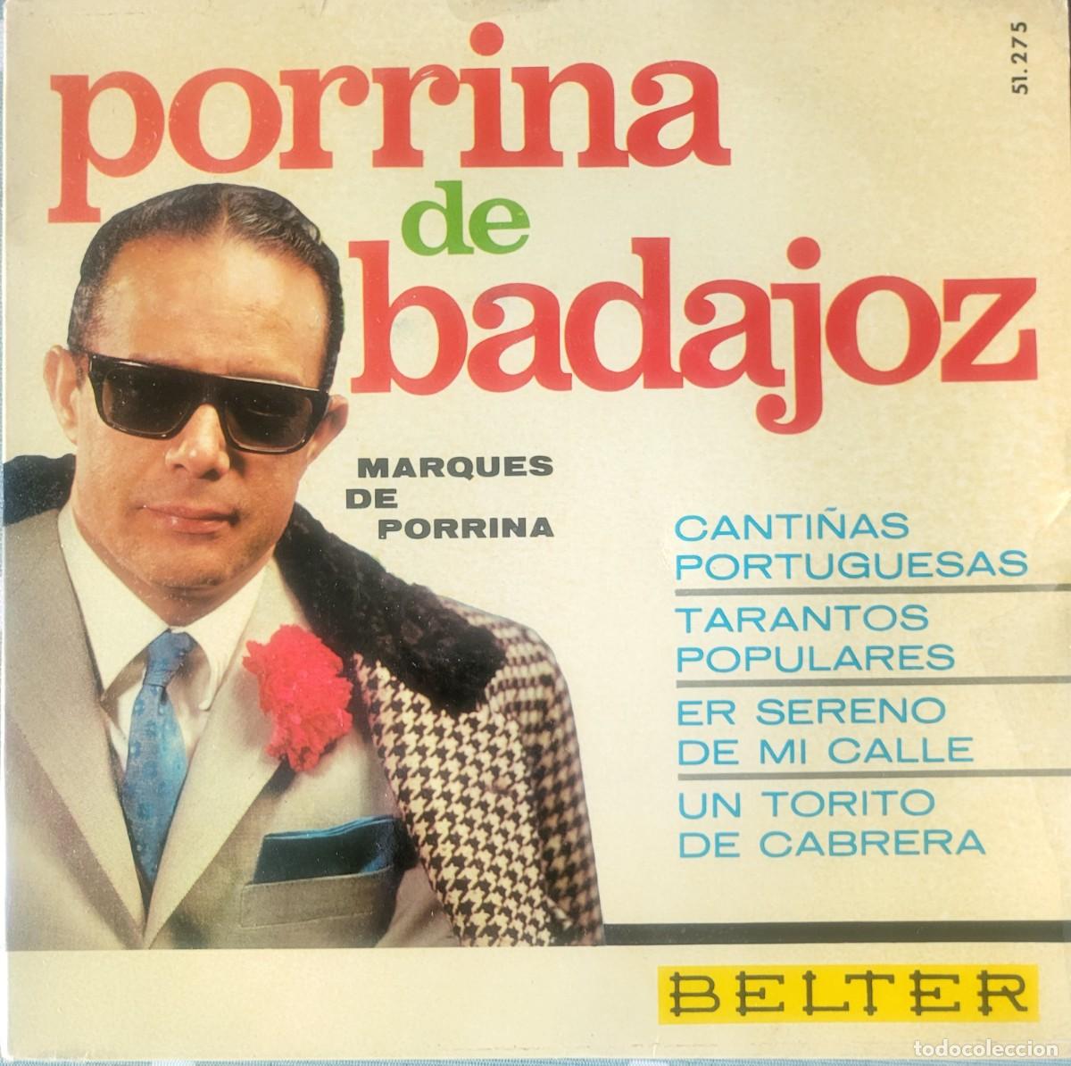 Discos de vinilo: Porrina de Badajoz Ep sello Belter editado en Espa&ntilde;a a&ntilde;o 1967...