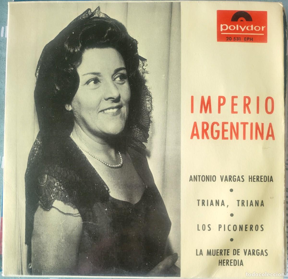 Discos de vinilo: Imperio Argentina Ep sello Polydor editado en Espa&ntilde;a a&ntilde;o 1965...