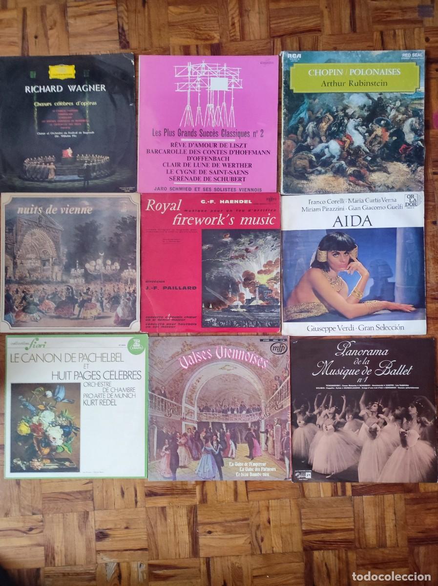 Discos de vinilo: Lote 9 Vinilos M&uacute;sica Cl&aacute;sica - Wagner, Chopin, Verdi, Haendel y m&aacute;s