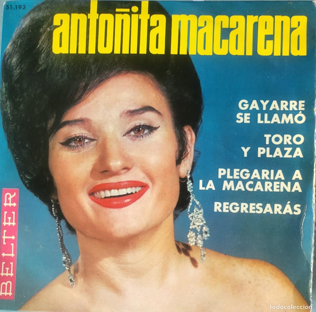 Discos de vinilo: Anto&ntilde;ita Macarena Ep sello Belter editado en Espa&ntilde;a a&ntilde;o 1965...