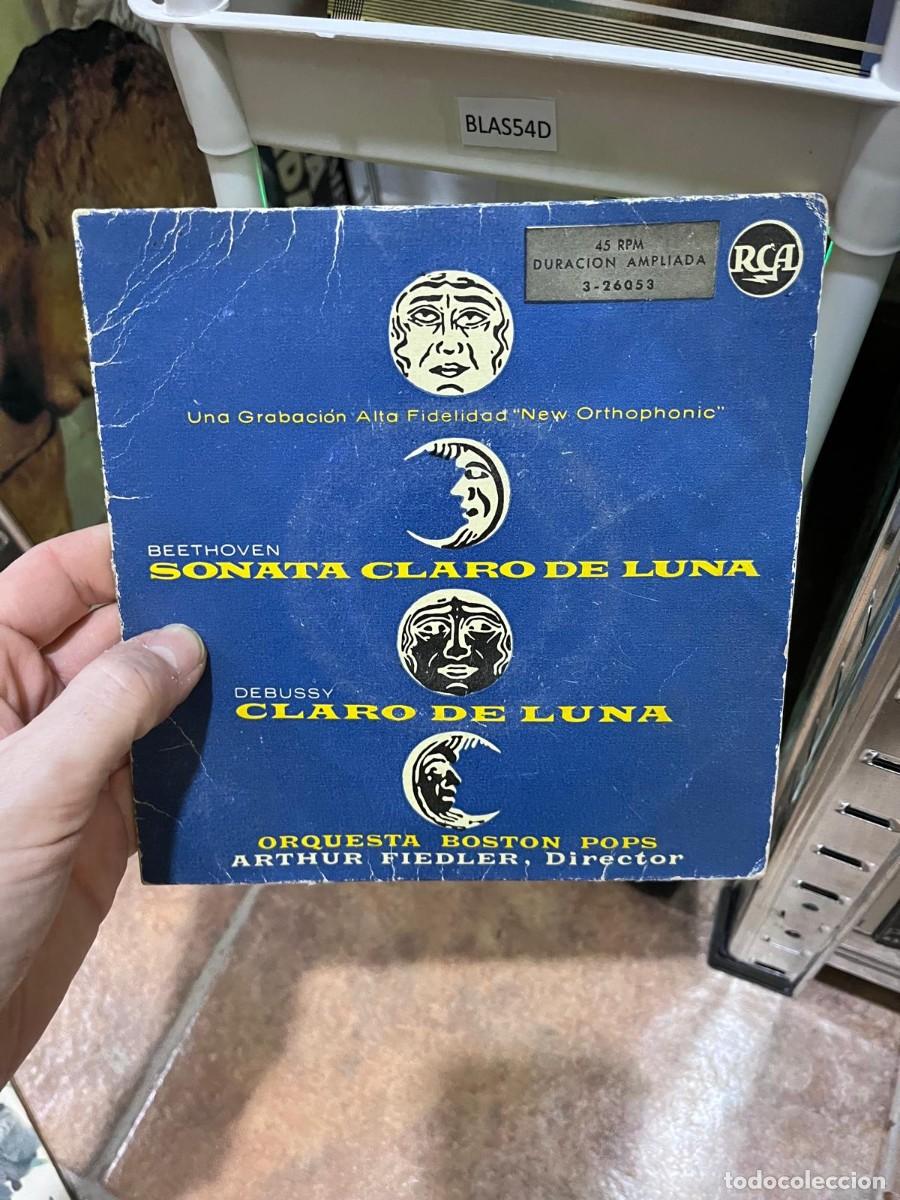 Discos de vinilo: BLAS54D Vinilo EP - BEETHOVEN SONATA CLARO DE LUNA DEBUSSY CLARO DE LUNA
