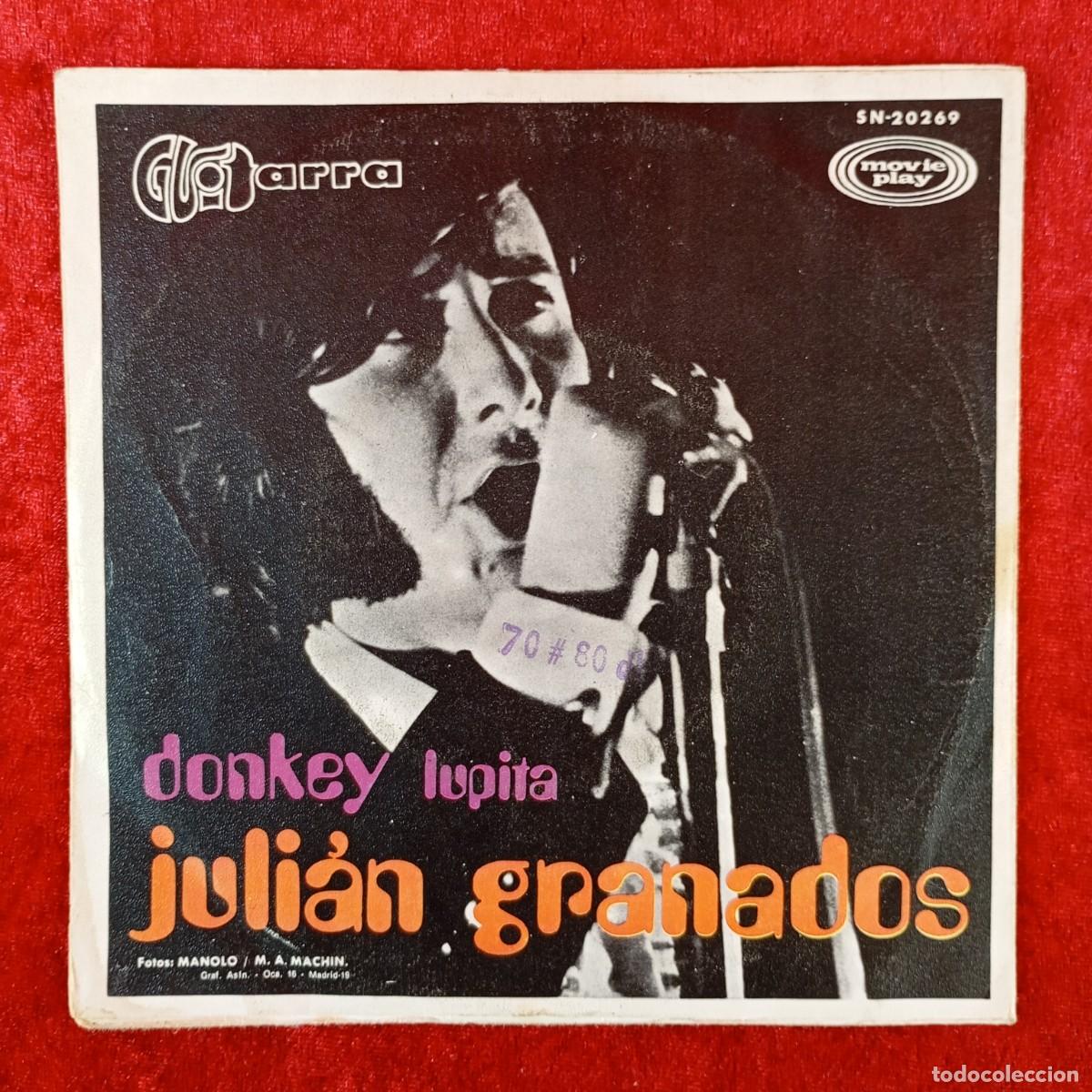 Discos de vinilo: JULI&Aacute;N GRANADOS - DONKEY, LUPITA - SINGLE VINILO - MOVIE PLAY - SN-20269 / 3098