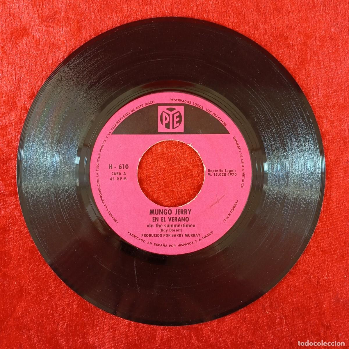 Discos de vinilo: MUNGO JERRY - EN EL VERANO, PODEROSO - SINGLE VINILO - HISPA VOX - H 610 / 3125 - Foto 4