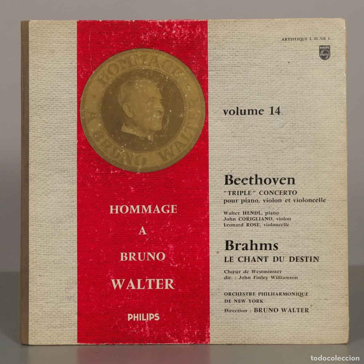 Discos de vinilo: LP. Hommage &agrave; Bruno Walter, Volume 14 - Beethoven, Brahms - Bruno Walter, Walter Hendl, John Corigl