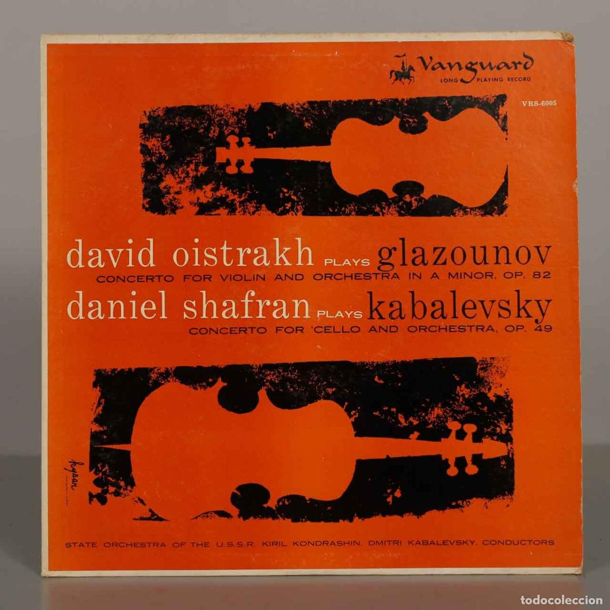 Discos de vinilo: LP. Glazounov: Concerto for Violin and Orchestra - Kabalevsky: Concerto for Cello and Orchestra - D