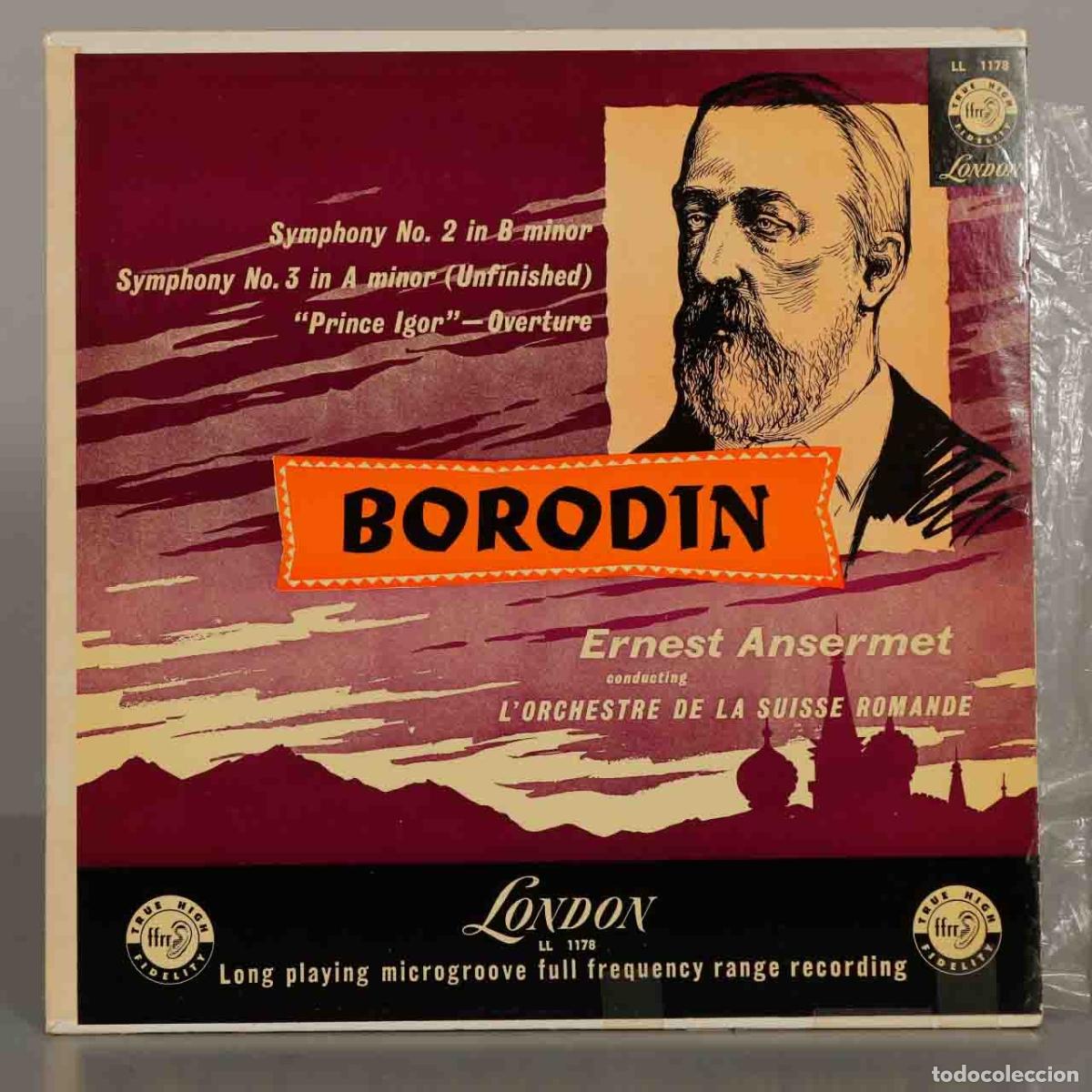 Discos de vinilo: LP. Borodin: Symphony No. 2 in B minor, Symphony No. 3 in A minor (Unfinished), Prince Igor ANSERMET