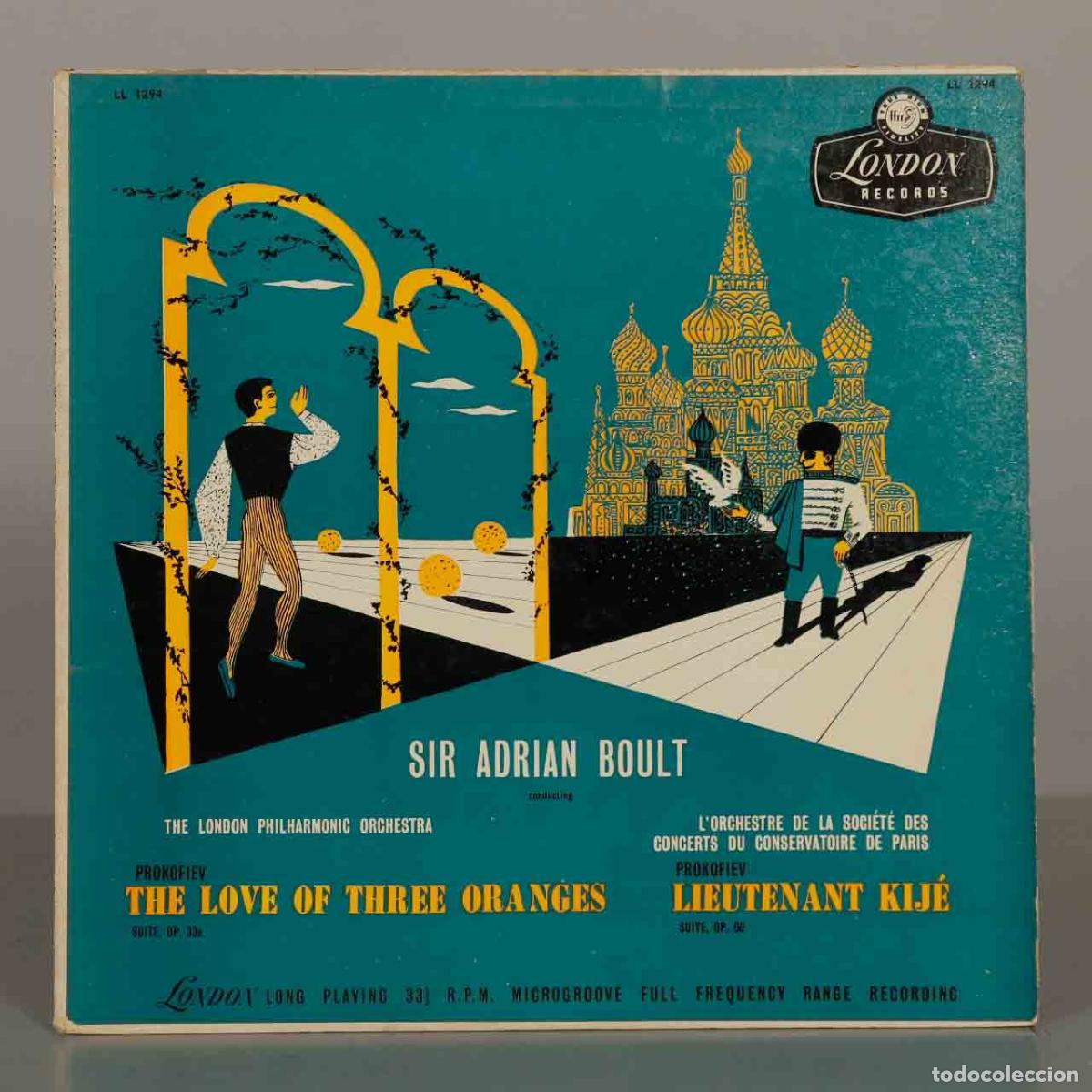 Discos de vinilo: LP. Prokofiev: The Love of Three Oranges, Lieutenant Kij&eacute; - Sir Adrian Boult, The London Philharmon