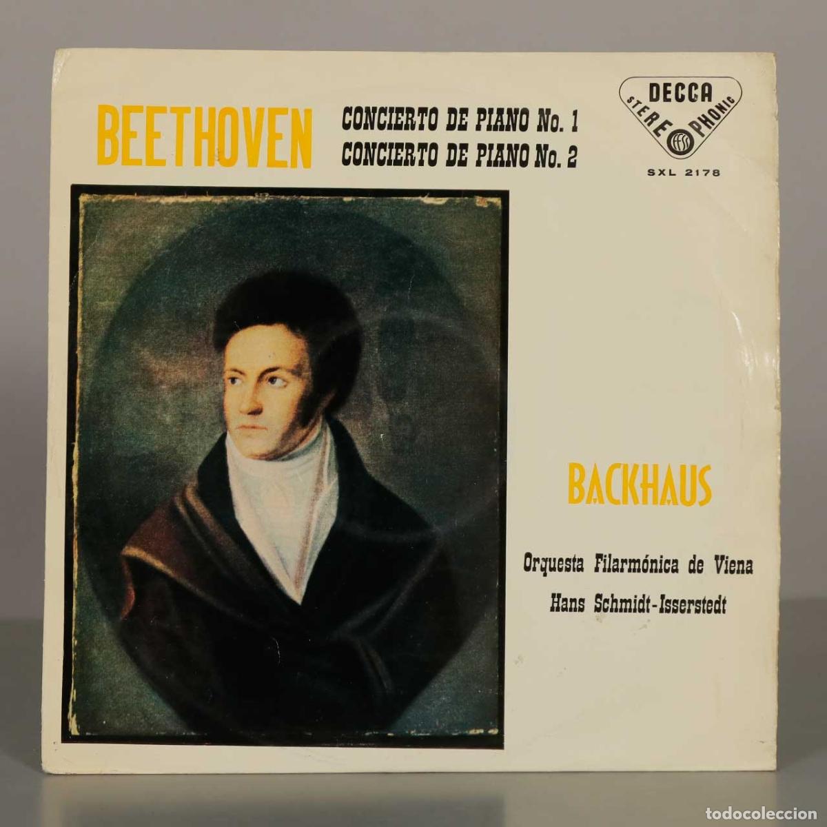 Discos de vinilo: LP. Beethoven - Concierto de piano No. 1 / Concierto de piano No. 2 - Backhaus, Schmidt-Isserstedt