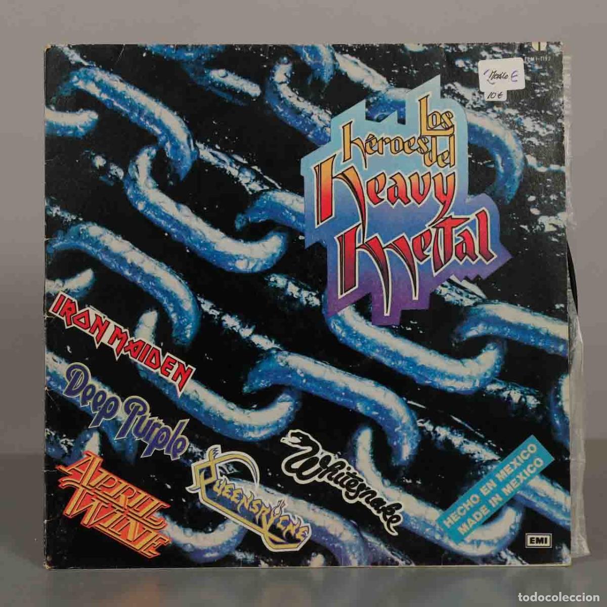 Discos de vinilo: LP. Los H&eacute;roes Del Heavy Metal - Iron Maiden, Deep Purple, Whitesnake, April Wine, Queensr&yuml;che - EM