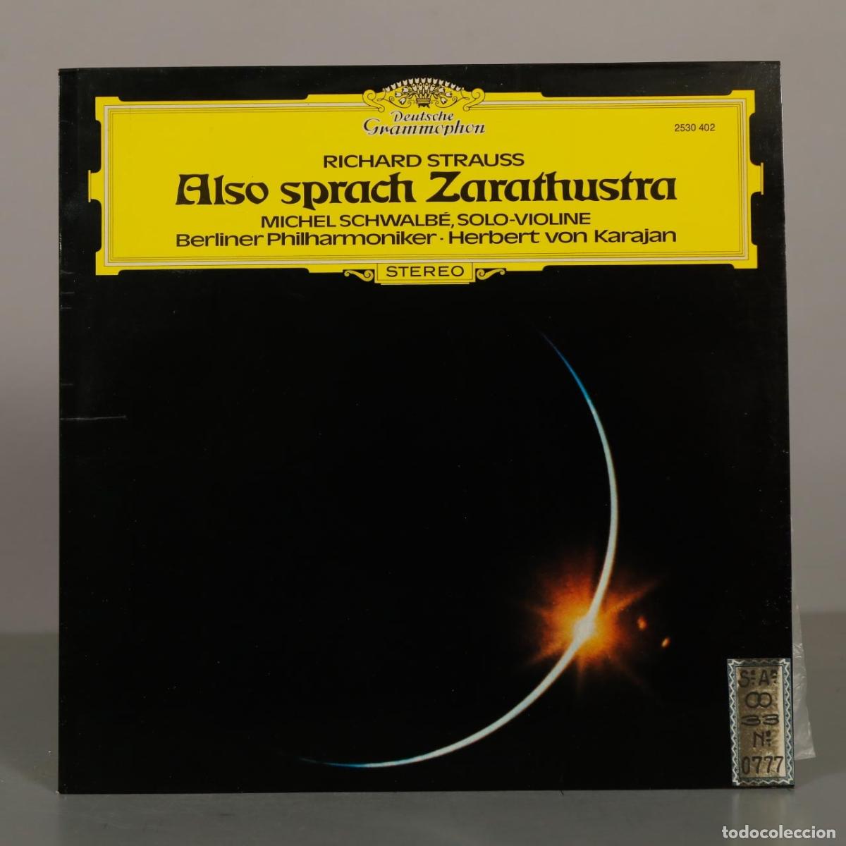 Discos de vinilo: LP. Richard Strauss - Also sprach Zarathustra - Michel Schwalb&eacute;, Berliner Philharmoniker, KARAJAN