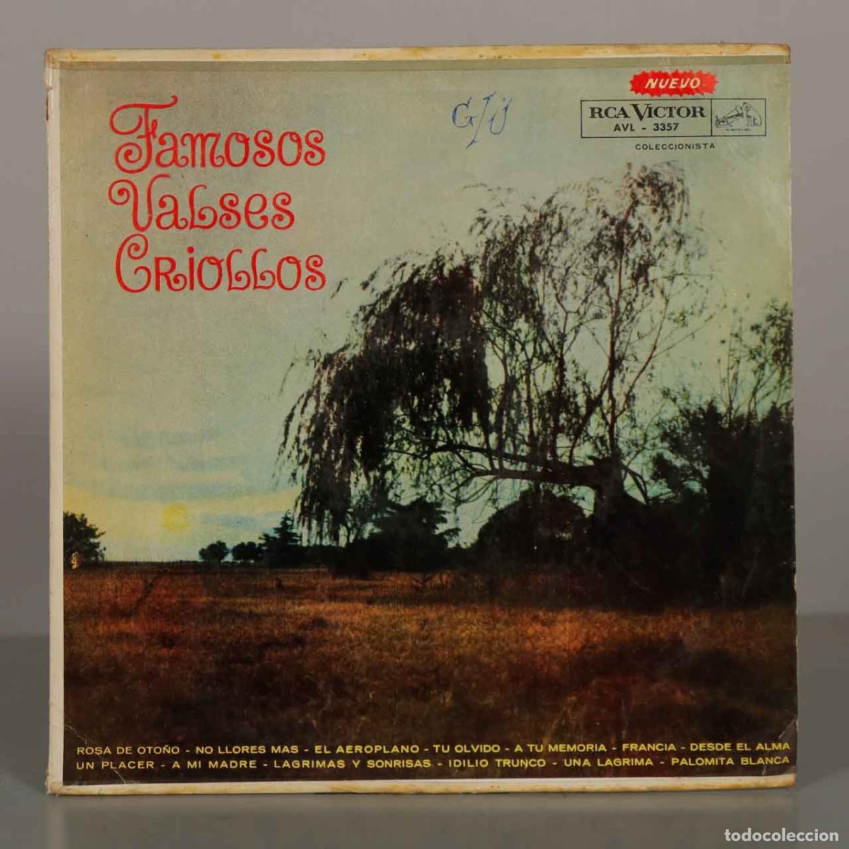 Discos de vinilo: LP. Famosos Valses Criollos - Carlos Di Sarli, Juan D&acute;Arienzo, An&iacute;bal Troilo, Ricardo Tanturi, Libe
