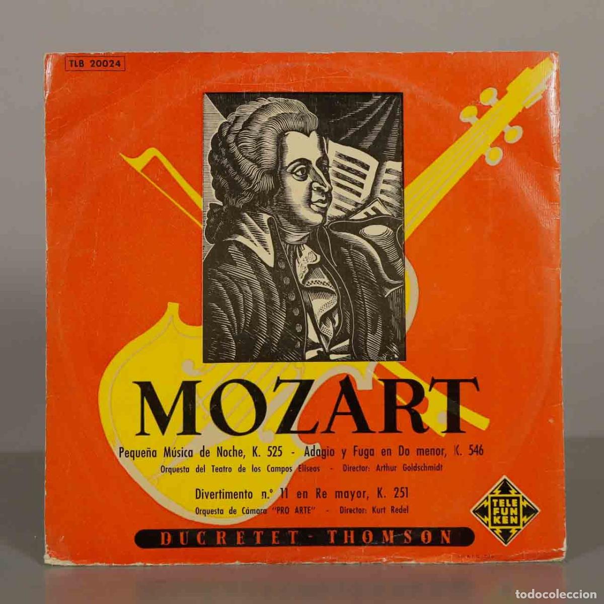 Discos de vinilo: LP. Peque&ntilde;a M&uacute;sica de Noche, K. 525 - Adagio y Fuga K. 546 - Divertimento n.&ordm; 11 REDEL MOZART