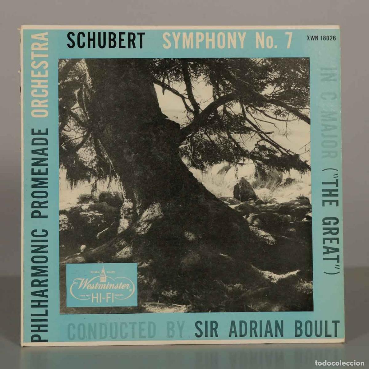 Discos de vinilo: LP. Schubert - Symphony No. 7 - Philharmonic Promenade Orchestra - Sir Adrian Boult - Westminster H