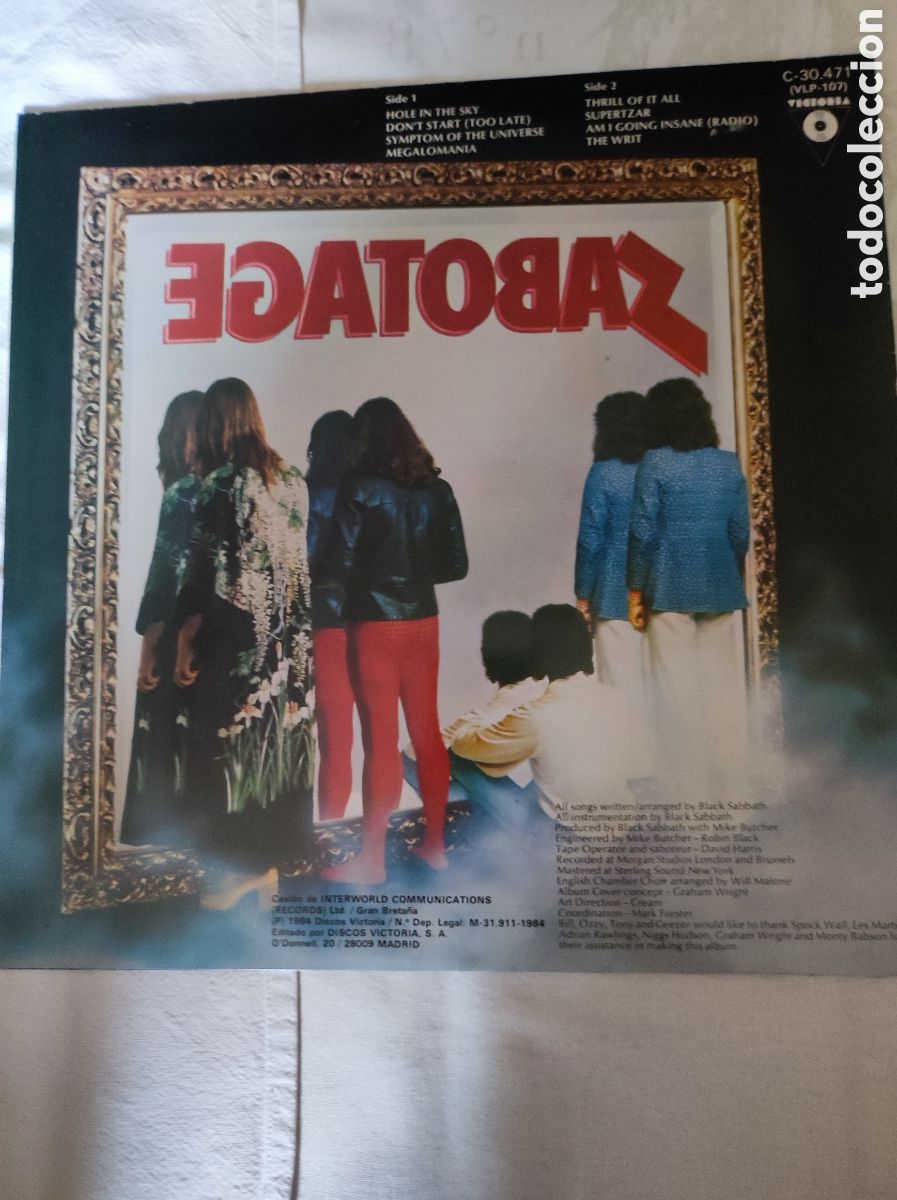 Discos de vinilo: BLACK SABBATH - SABOTAGE - Foto 2