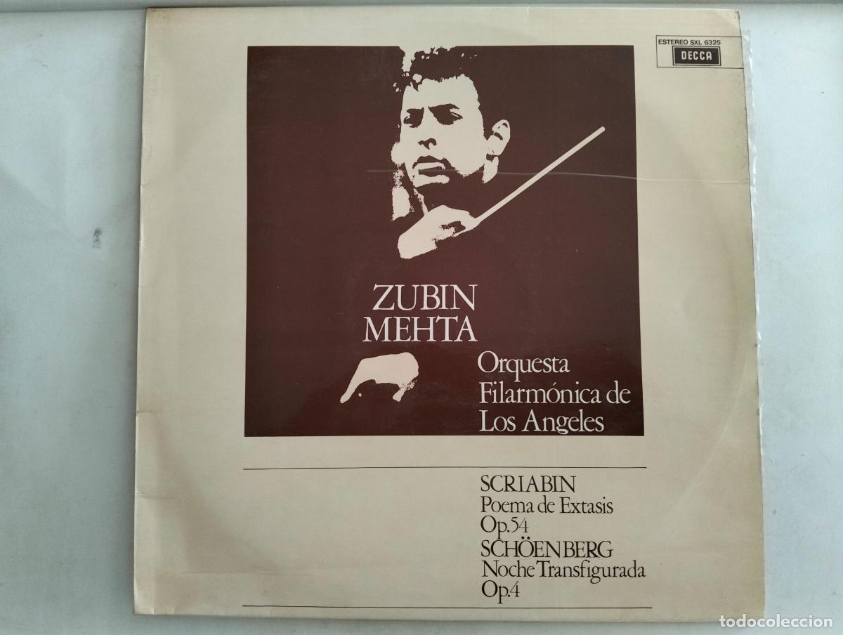 Discos de vinilo: ZUBIN MEHTA, DISCO LP ORQUESTA FILARMONICA DE LOS ANGELES, EDITADO DECCA, A&Ntilde;O 1973