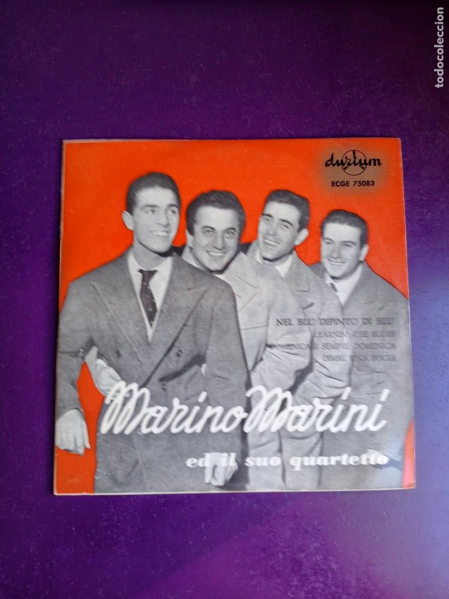 Discos de vinilo: Marino Marini Ed Il Suo Quartetto &ndash; Nel Blu Dipinto Di Blue +3 - EP DURIUM 195? - ITALIA POP 50'S