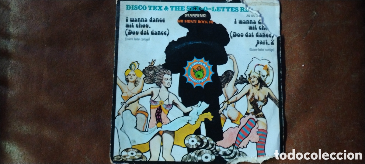 Discos de vinilo: DISCO TEX&THE SEX-O-LETTES REVIEW STARRING SIR MONTI ROCK III-I WANNA DANCE WIT CHOO-SINGLE-SPAIN