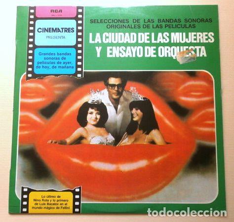 Discos de vinilo: FELLINI La Ciudad de las Mujeres - Ensayo de Orquesta (LP. BSO 1980) Banda Sonora -M&uacute;sica: Nino Rota