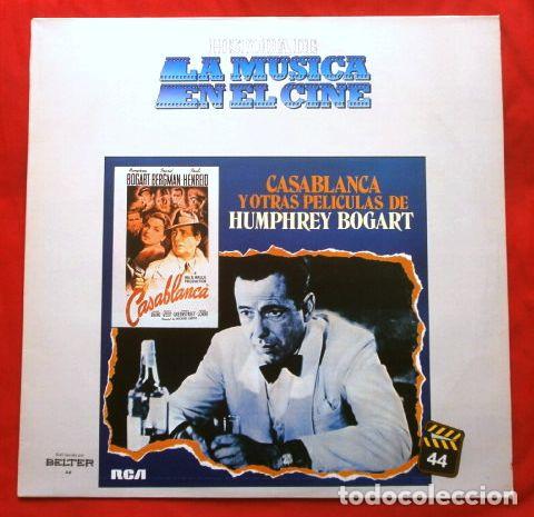 Discos de vinilo: CASABLANCA (LP. BSO 1980) Banda Sonora Films de HUMPHREY BOGART - M&uacute;sica: Max Steiner, Miklos Rozsa