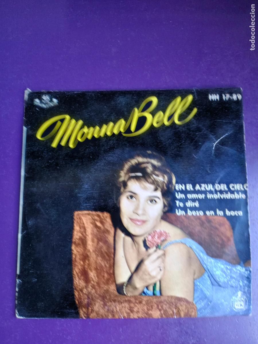 Discos de vinilo: Monna Bell &ndash; En El Azul Del Cielo (NEL BLU DI PINTO DI BLU) +3 - EP HISPAVOX 1959 - 50'S POP