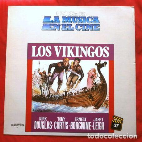 Discos de vinilo: LOS VIKINGOS (LP. BSO 1958) Banda Sonora Film The Vikings - M&uacute;sica: Mario Nascimbene - Kirk Douglas