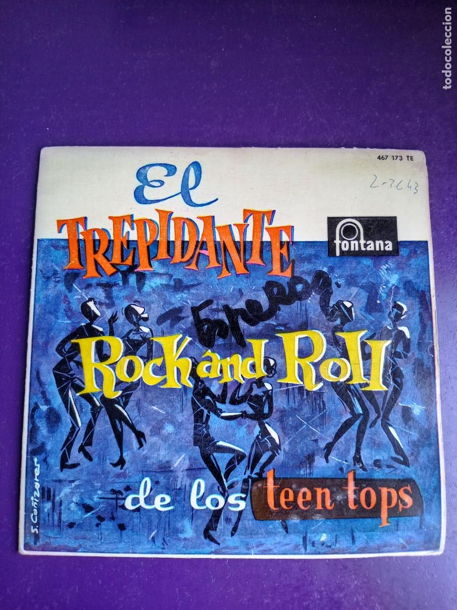 Discos de vinilo: El Trepidante Rock And Roll De Los Teen Tops - EP FONTANA 1960 - MEXICO ROCK - ROCK DE LA CARCEL +3