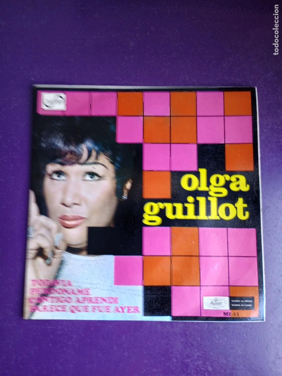 Discos de vinilo: Olga Guillot &ndash; CONTIGO APRENDI +3 EP ZAFIRO 1968 - BOLERO CUBA - SIN APENAS USO,