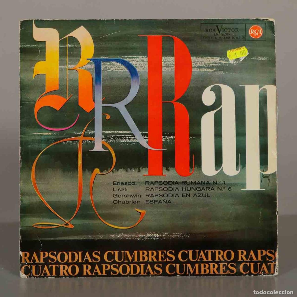 Discos de vinilo: LP. Rapsodias Cumbres - George Enescu, Franz Liszt, George Gershwin, Emmanuel Chabrier - Boston Pop