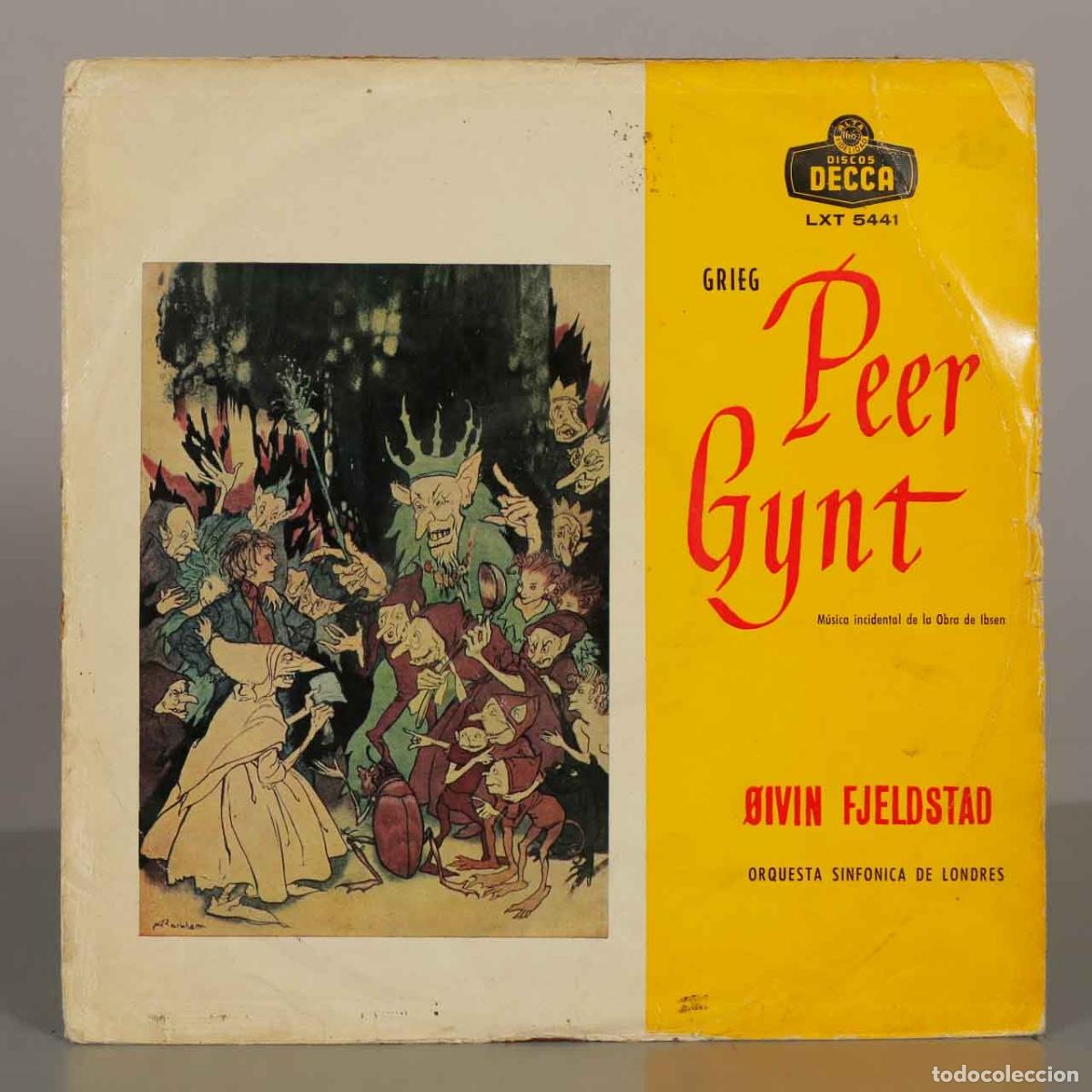 Vinyl records: LP. Grieg: Peer Gynt - Musica Incidental De La Obra De Ibsen - &Oslash;ivin Fjeldstad, Orquesta Sinfonica