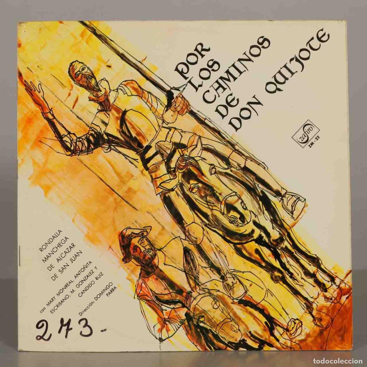 Discos de vinilo: LP. Por Los Caminos de Don Quijote - Rondalla Manchega de Alc&aacute;zar de San Juan - Domingo Parra, Mary