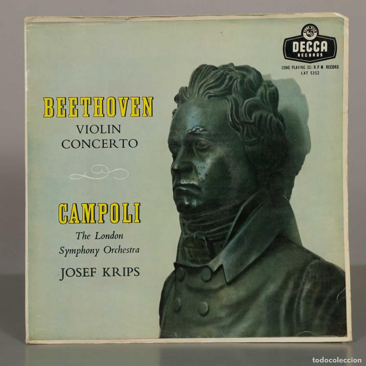 Discos de vinilo: LP. Beethoven - Violin Concerto - Alfredo Campoli, London Symphony Orchestra, Josef Krips